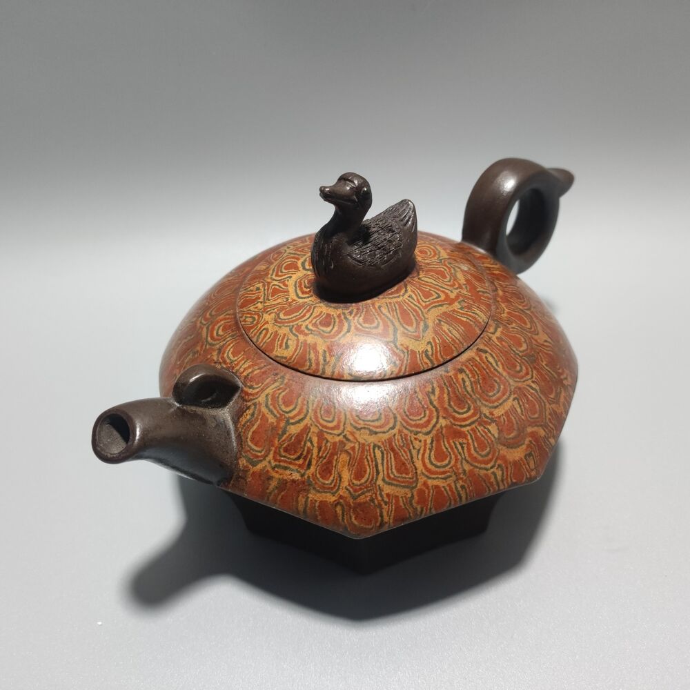 Chinese Yixing Purple Clay Teapot Tea Set Pot Zisha Ceramic Cute Decor Figurine