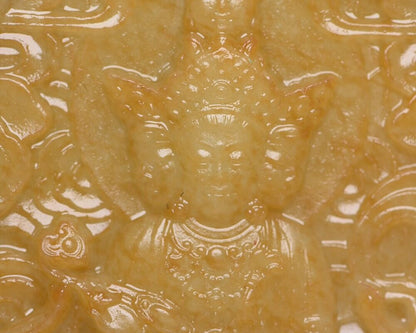 Old Chinese Natural Hetian Jade Carving Buddha Statue Figurine Collectible Rare
