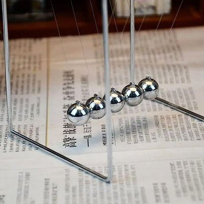Mini Newton Cradle Balance Steel Balls School Teaching Physics Supplies Desk Toy