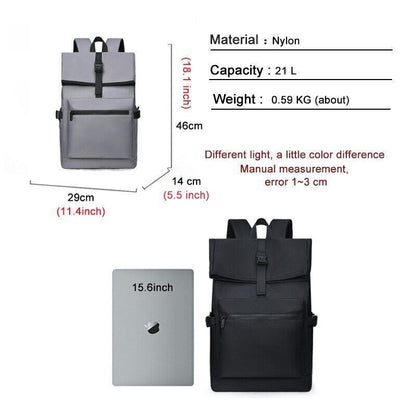 College Backpack Men Student Schoolbag Sport Pack 15.6 Inch Laptop Backbag
