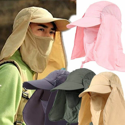 Outdoor Sun Hat UV Protection Ear Flap Neck Cover Fishing Hunting Hiking Unisex