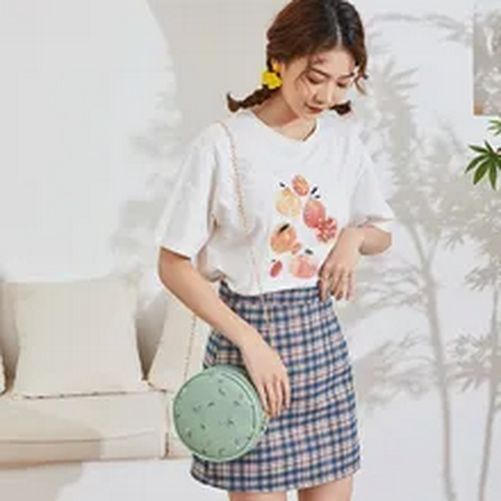 Sweet Lace Round Handbags Synthetic Leather Crossbody Bags Small Flower Chain
