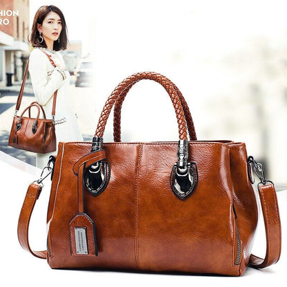 Women's Ladies PU Leather Handbags Shoulder Tote Bag Purse Crossbody Handbag