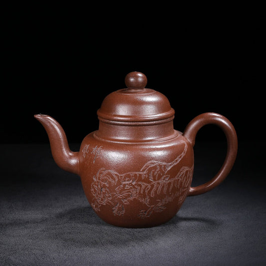 Chinese Yixing Zisha Clay Handmade Exquisite Teapot （宫灯 底款：王东石）