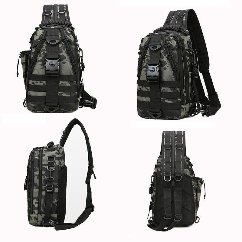 Men's Military Shoulder Bag Army Body Chest Bags Trekking Crossbody Hiking Pack
