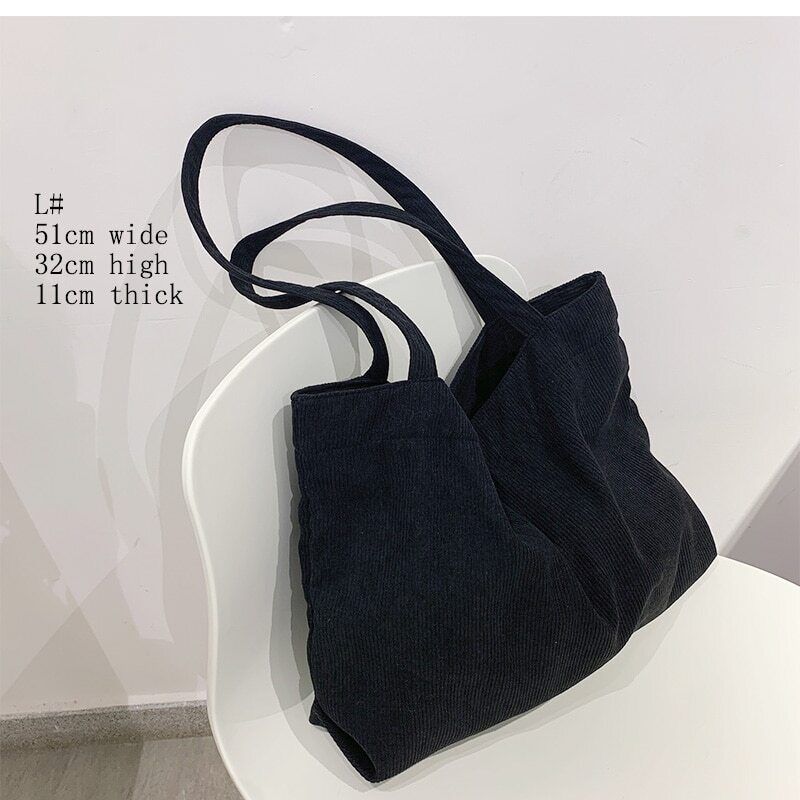 Tote Bag Women Shopper Girls Handbag Zipper Reusable Thickened Shoulder Bag