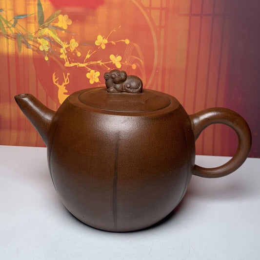 Chinese Yixing Purple Clay Teapot Tea Set Pot Zisha Ceramic Cute Decor Figurine