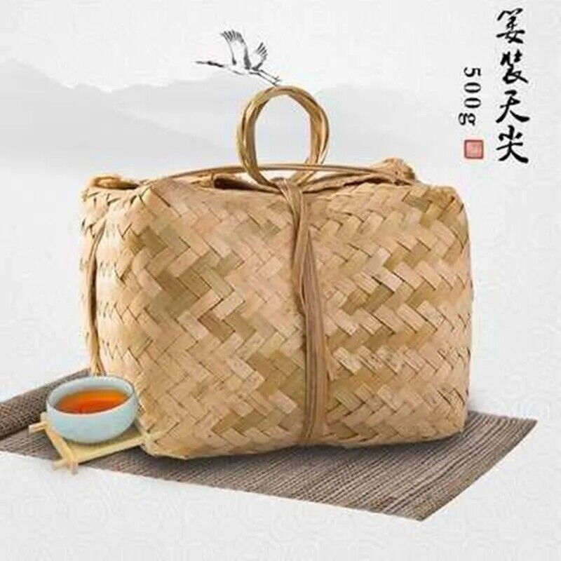 500g China Hunan Anhua Black Tea Brick Tea Fu Cha Broad Loose Leaf Handmade