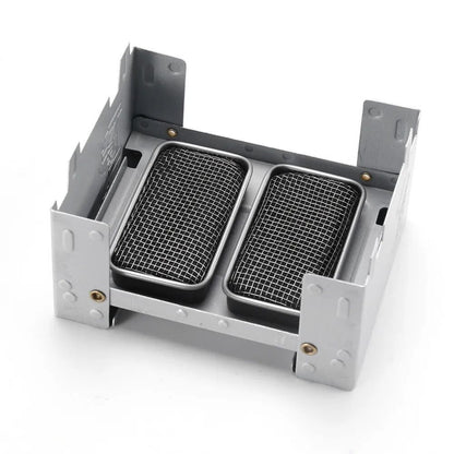 Stainless Steel Outdoor Stove Lightweight Mini Camping Cooking Push-pull Box Kit