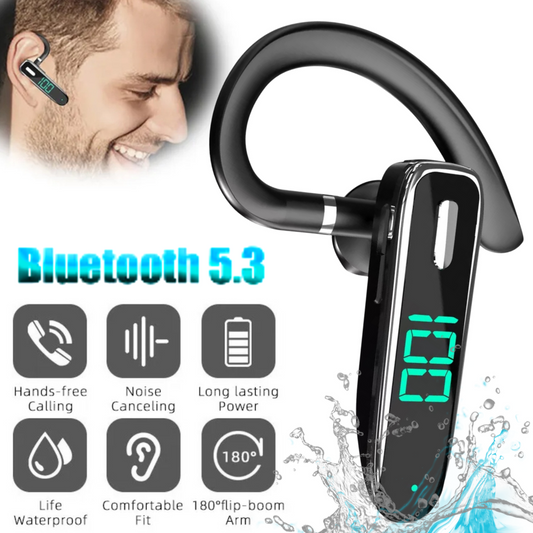 US Wireless Bluetooth Earpiece Headset Driving Trucker Earbuds Noise Cancelling