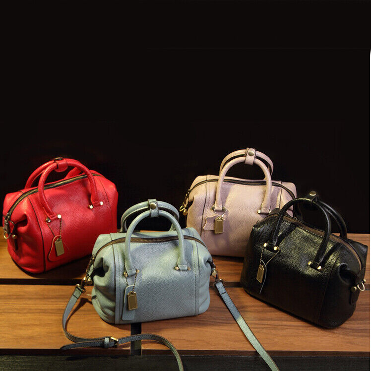 Genuine Leather Women's Boston Bag Crossbody Shoulder Bag Satchel Tote Handbags