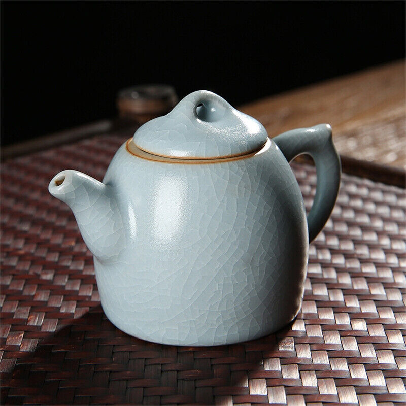 Mini Ru Kiln Teapot Fingertip Pot Small Capacity Ceramic Pocket Pot Tea Pet 60ml