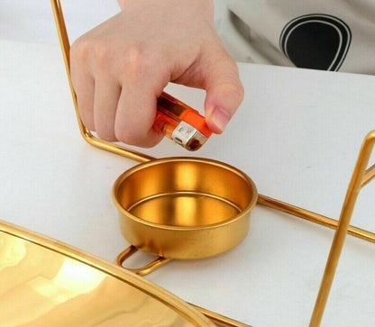 Kitchen Alcohol Stove 38.5x10.5x14.5cm Stainless Steel Chafing Dish Fuel Boilers