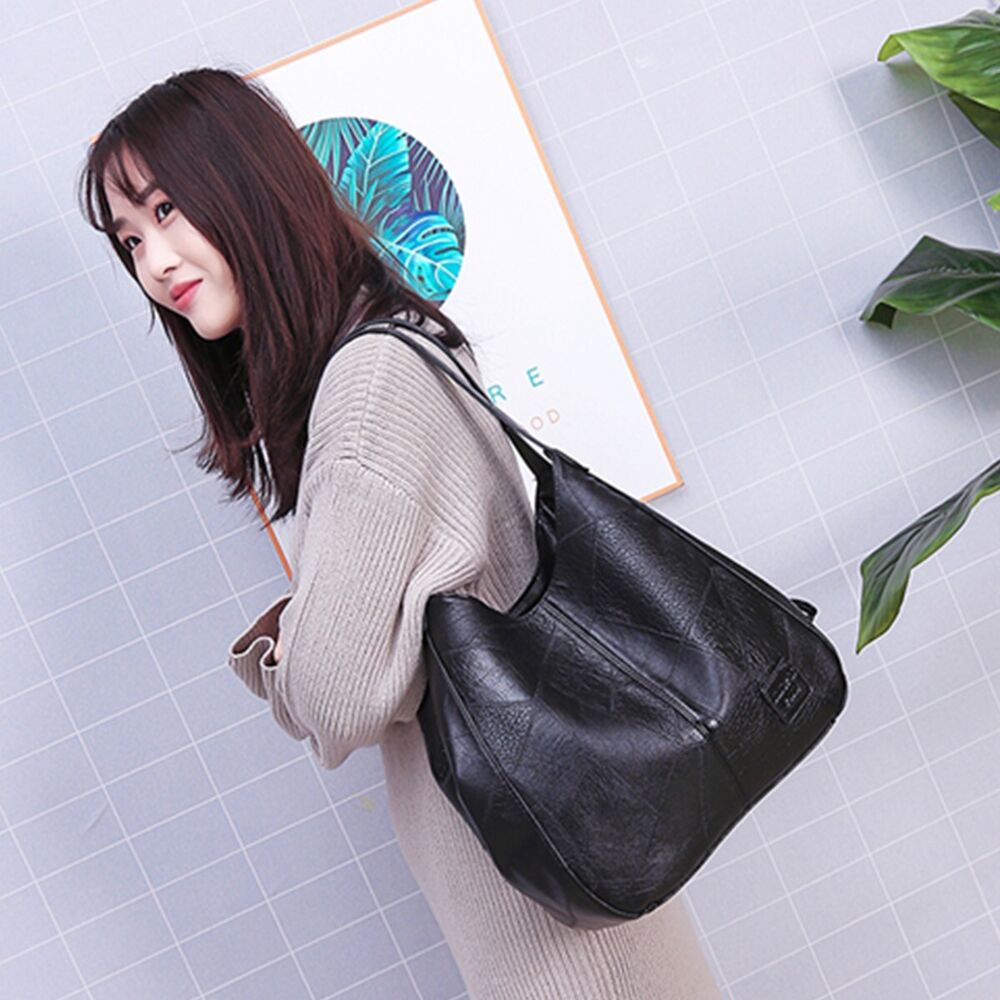 New Womens Ladies Casual PU Leather Shoulder Satchel Handbag Messenger Bag Tote