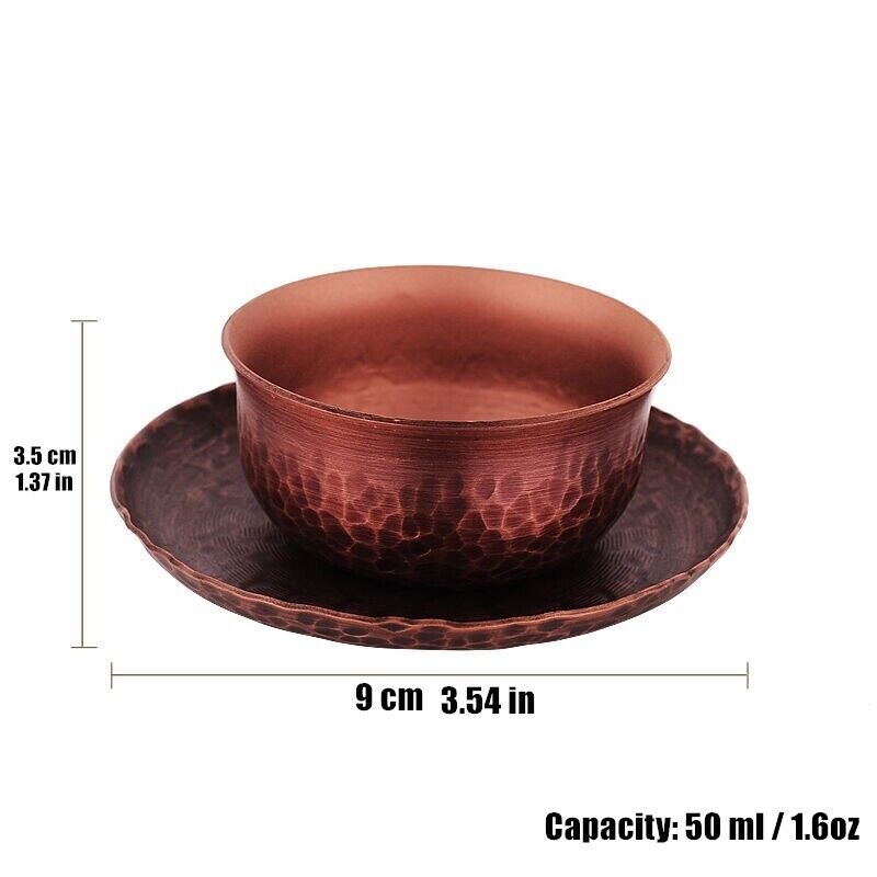 Bowls 50ml Engraved Pure Copper Mini Vodka Liqueur Spirits Retro Coffee Wine Cup