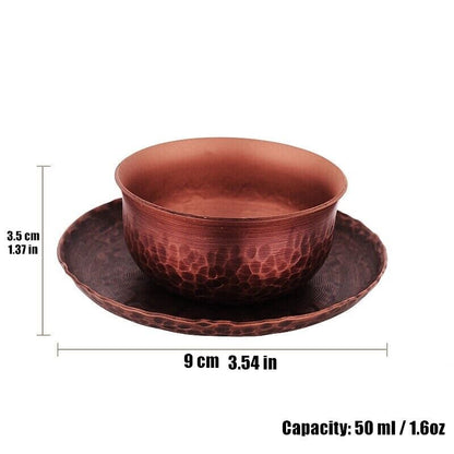 Bowls 50ml Engraved Pure Copper Mini Vodka Liqueur Spirits Retro Coffee Wine Cup
