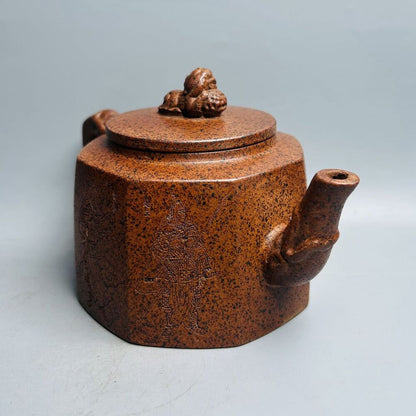Chinese Yixing Purple Clay Teapot Tea Set Pot Zisha Ceramic Cute Decor Figurine