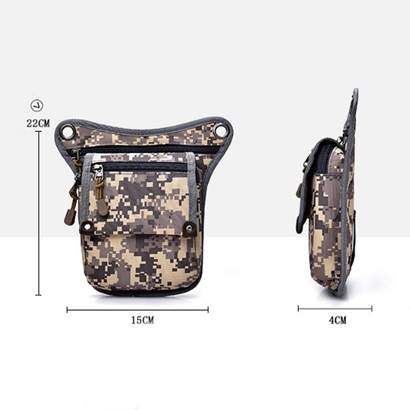 New Metal Detector Camouflage Bag Drop Leg Finds Pouch with Waist Shoulder Belt