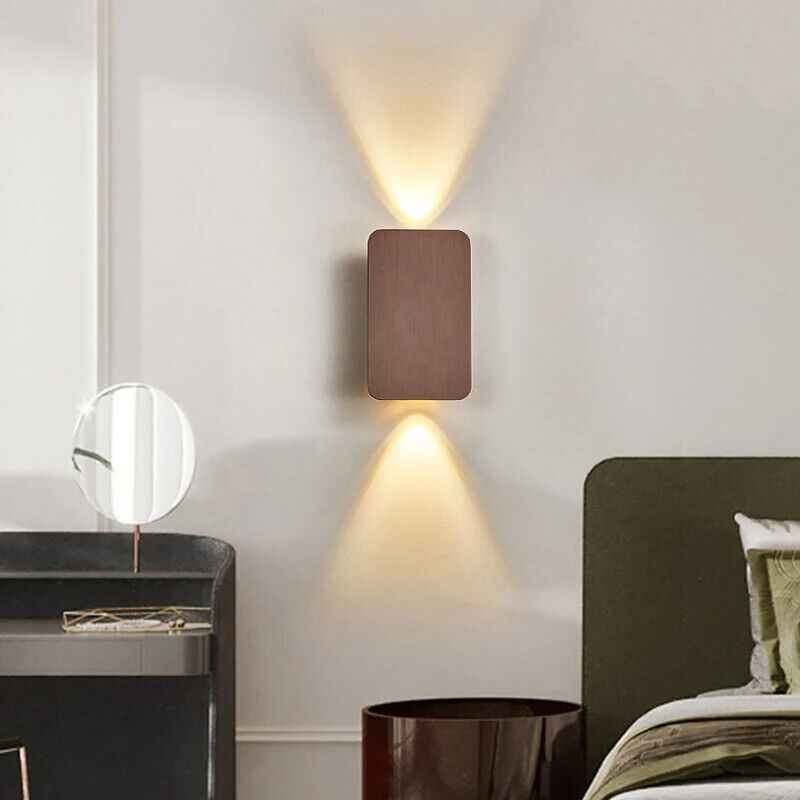 Wall Lamp 6W LED Modern Simple Indoor Decor Brushed Gold Black Double Head Light