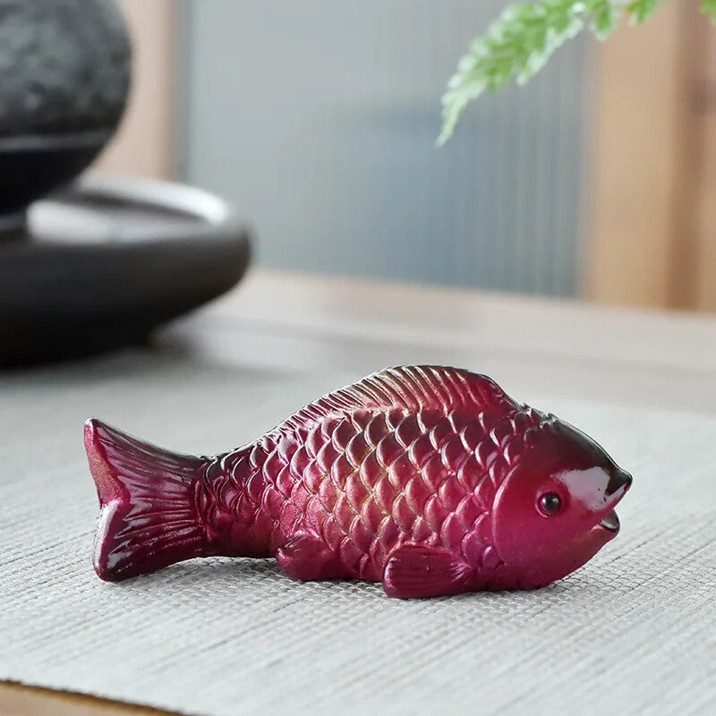 Colour Koi Carp Creative Tea Table Ornaments Two Fish Zen Teaware Accessories