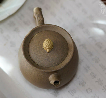 180cc chinese Yixing Handmade Zisha Duan clay Teapot Pine Cone GongFu Tea Pot