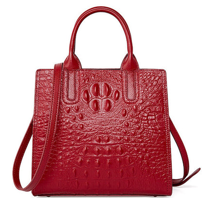 100% Genuine Leather Womens Crocodile Elegant Handbag Evening Party Shoulder Bag