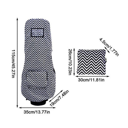 Golf Bag Rain Cover Foldable Golf Pole Bag Full Protector with Pocketor Canvas