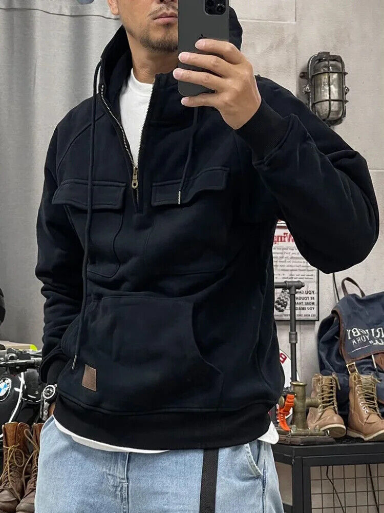Male Clothes Sweatshirt for Men Green Winter Loose New