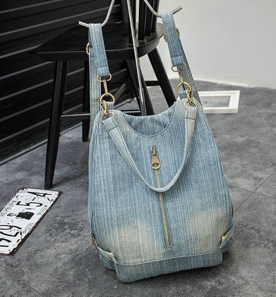Backpack Big Multifunctional Shoulder Bag Travel Bags Rucksack Blue 30*31*12.5CM