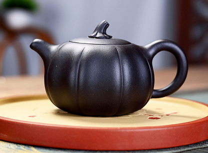 Yixing purple clay pot manual raw ore bionic manual pumpkin Pot Teapot Tea Set