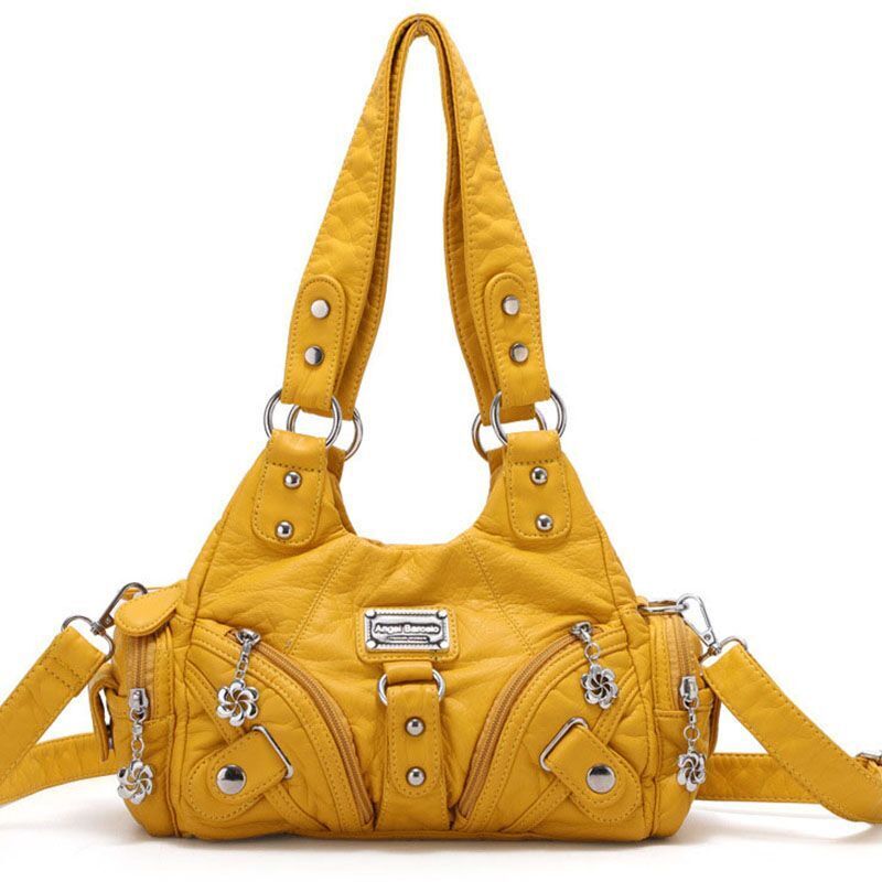 Handbags Luxury Soft Synthetic Leather Shoulder Bags Large Shopping Tote Purses