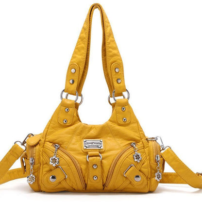 Handbags Luxury Soft Synthetic Leather Shoulder Bags Large Shopping Tote Purses