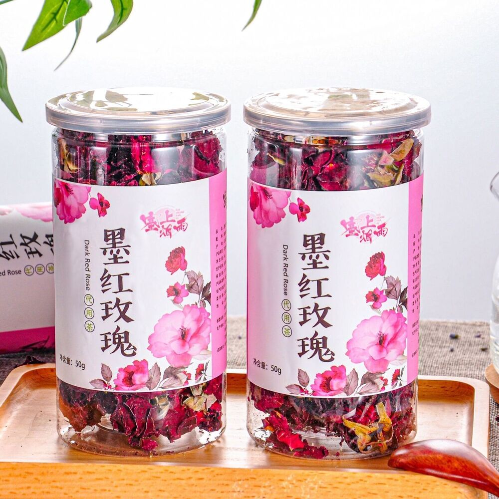 Ink Red Rose Tea Wellness Corolla Dried Flower Tea 塞上烟雨墨红玫瑰花茶养生茶