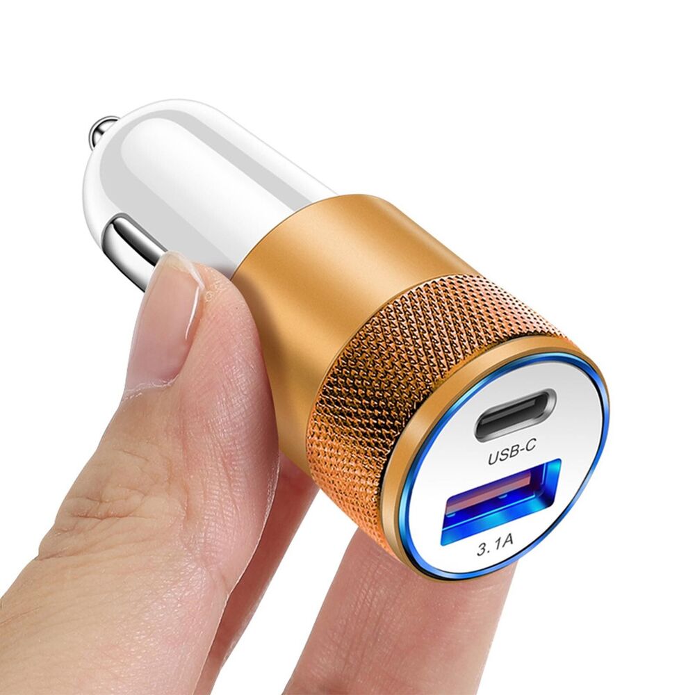 3.1A USB Type C PD Car Charger Fast Charging Car Cell Phone Adapter Accessories