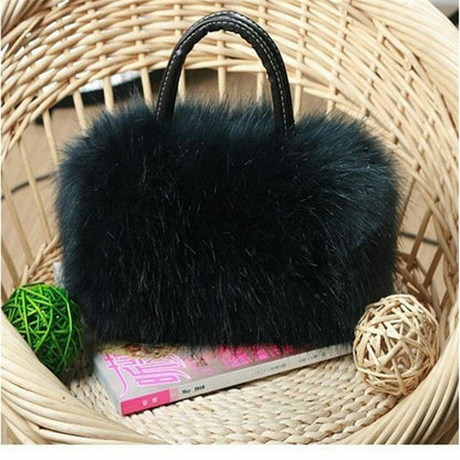 Pretty Cute Faux Rabbit Fur Handbag Shoulder Messenger Bag Fashion Long FurGrass