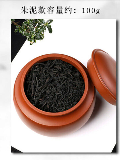 100g chinese Yixing Zisha tea container Zhu Clay Tea Storage Box