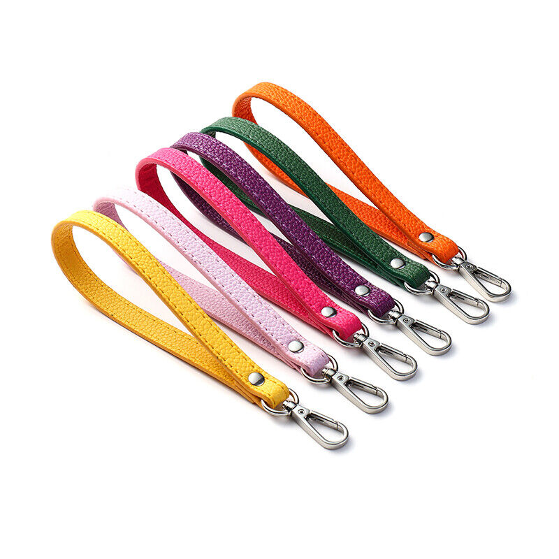 PU Leather Wallet Strap Replaceable Handbag Metal Bag Wrist Strap Key Belt