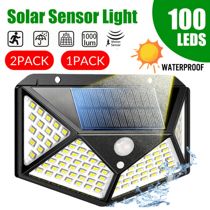 Lampara Solar LED con Sensor de Movimiento para Pared Casa Patio Exteriores