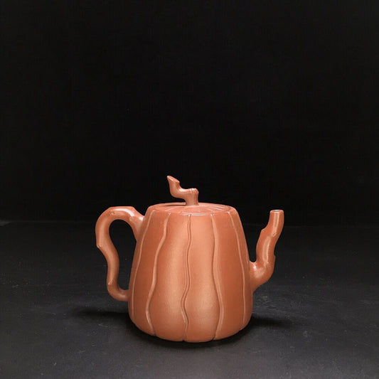 vintage chinese yixing purple clay teapot zisha ceremony carving Collectible art