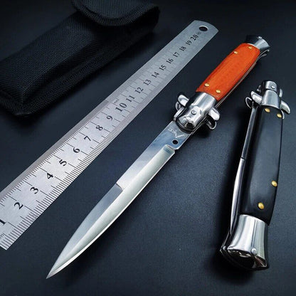 Wood Handle Steel Knife Quick Folding Knife 440C Acrylic Pocket Folding Knife