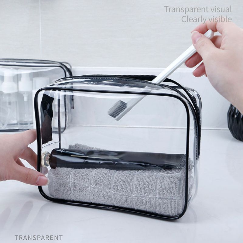 1PC Transparent Cosmetic Bag PVC Clear Makeup Case Travel Organizer Storage Bags