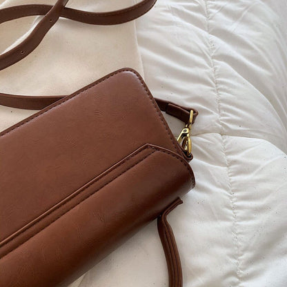 Small Top Handle Crossbody Bags Women Winter PU Leather Handbag Bag