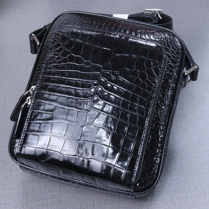 Handcrafted Nile Crocodile Skin Leather 9" Men's Luxury Shoulder/Messenger bags