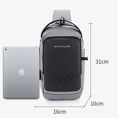 Men's Sling Backpack, Oxford cloth Waterproof Crossbody Bag Outdoor Sport Bags