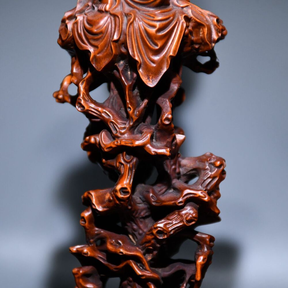 Antique Wooden Carved Free Kwan Yin Statues Woodwork Sculptures Figure Decor Art