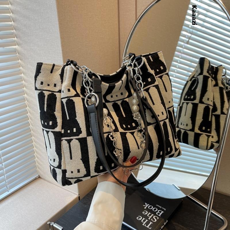 Handbag Chain Shoulder Bag Canvas Women's Work Tote Bag Casual
