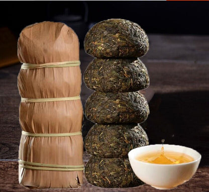 Yunnan Menghai Spring Ancient Tree Old Unboiled Pu'er Tea Raw Tuocha 100g*5-