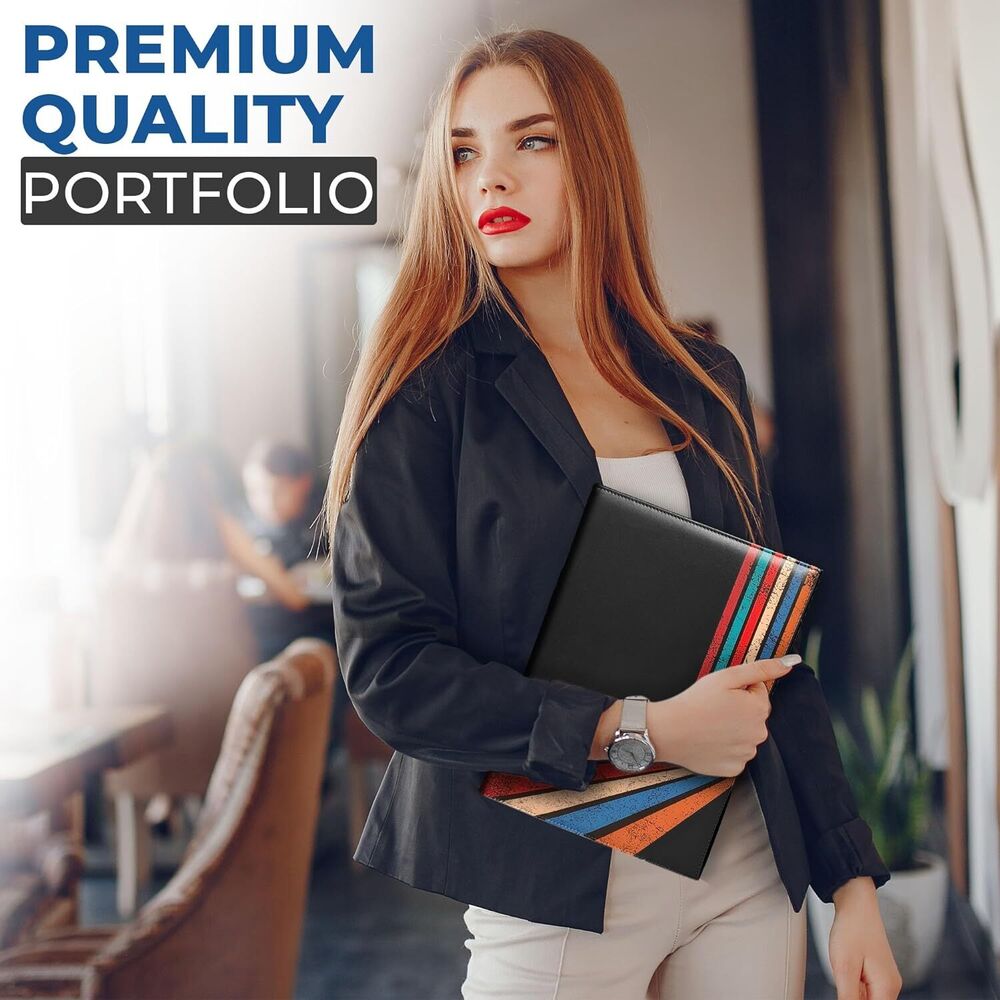 Leather Art Portfolio Organizer Presentation Folders Portfolio Binder Drawings