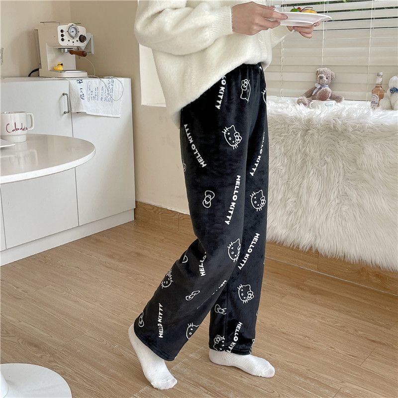 Hello Kitty Plush Pajama Pants Loungewear Pants Y2K Vibes New