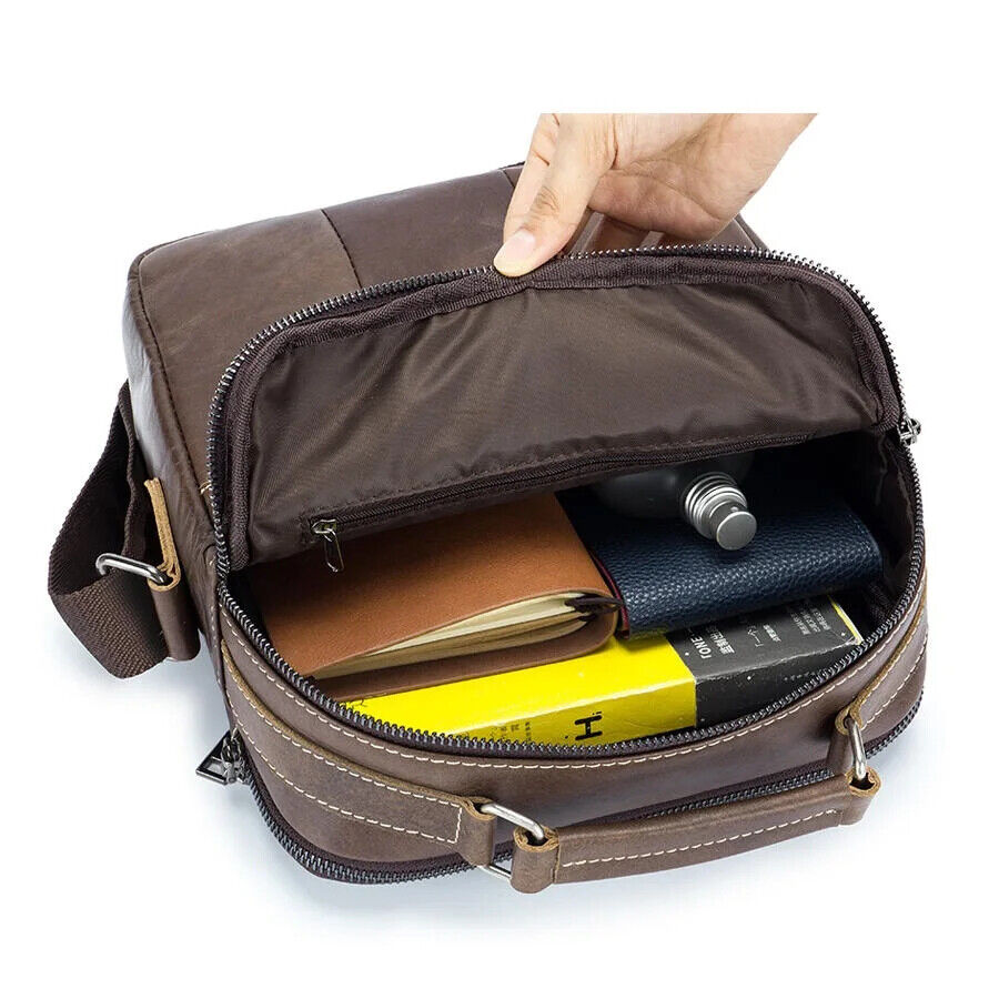 Men Shoulder Bag Crossbody Bag Men Cowhide Messenger Bag Male Business Handbag
